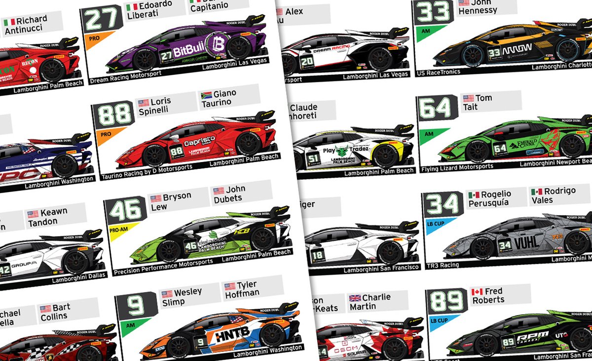 andyblackmore's tweet photo. The official @LamborghiniSC #SuperTrofeo North America Spotter Guide is now available to download for @VIRNow  at

https://t.co/R2XeZPmw0D

Races Saturday 2pm and Sunday 11:30am on https://t.co/znHrzOGwcl

#VIRNow #LSTNA #Lamborghini https://t.co/M25n3pde7o