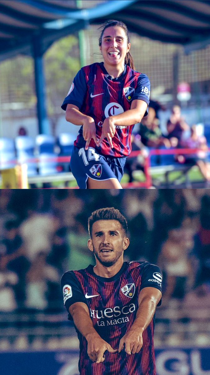 SDHuescaFem's tweet photo. 🔵🔴 24 horas de diferencia entre la celebración de nuestra jugadora @hernan_marta y la posterior de @Gerardvs40 en la jornada anterior.

🔁 Gerard, si marcas hoy ⚽️ en el #AlbaceteBPHuesca, te copiamos 😝

@SDHuesca #HablamosDeLoMismo #FielesSiempreSinReblar https://t.co/gf9aOVrAgZ