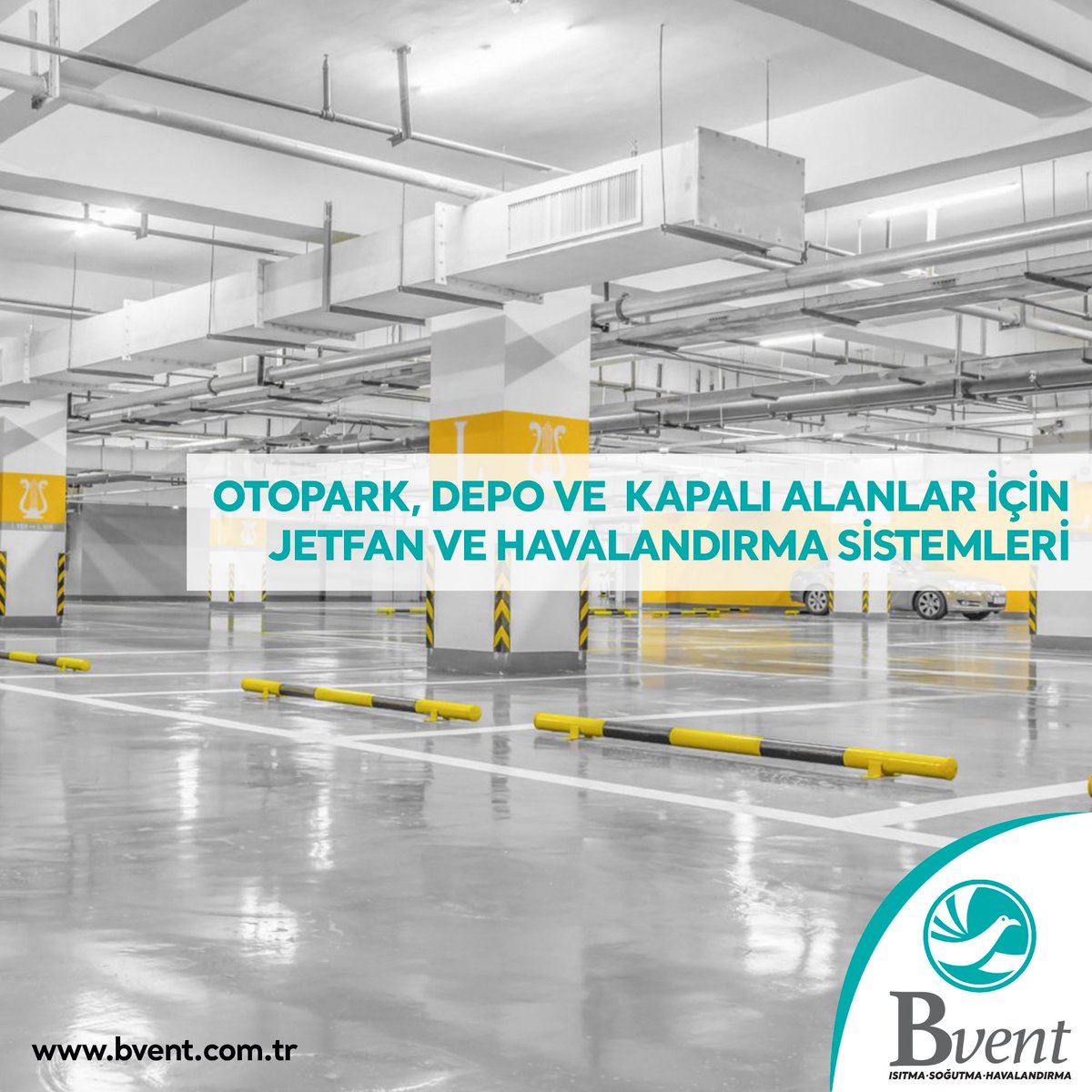Bvent, otopark, depo ve benzeri kapalı sistemlerde Jet Fan Uygulamaları ve Havalandırma Sistemi çözümleri için siz müşterilerimizin hizmetindedir. 
#bvent #bventmühendislik #jetfan #hvac #havalandırma #ısıtma #soğutma #CarParkVentilationSystem #otopark #kapalıotopark #izmir