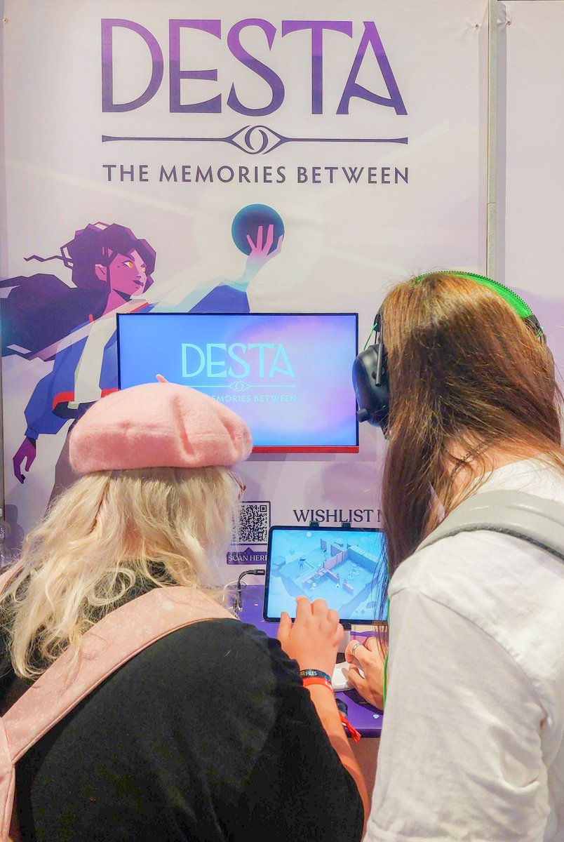 ustwogames's tweet photo. It's Day 2 @Gamescom !!

Head to the stand to meet the team and be some of the first to PLAY Desta: The Memories Between 👁️✨

@IndieArenaBooth Stand 50/51
#GamesCom2022 #Gamescom https://t.co/XZYFymyVjn