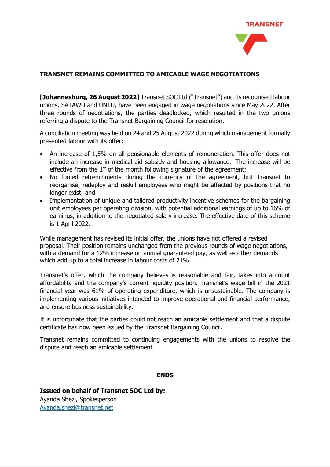 Transnet SOC Ltd on Twitter: