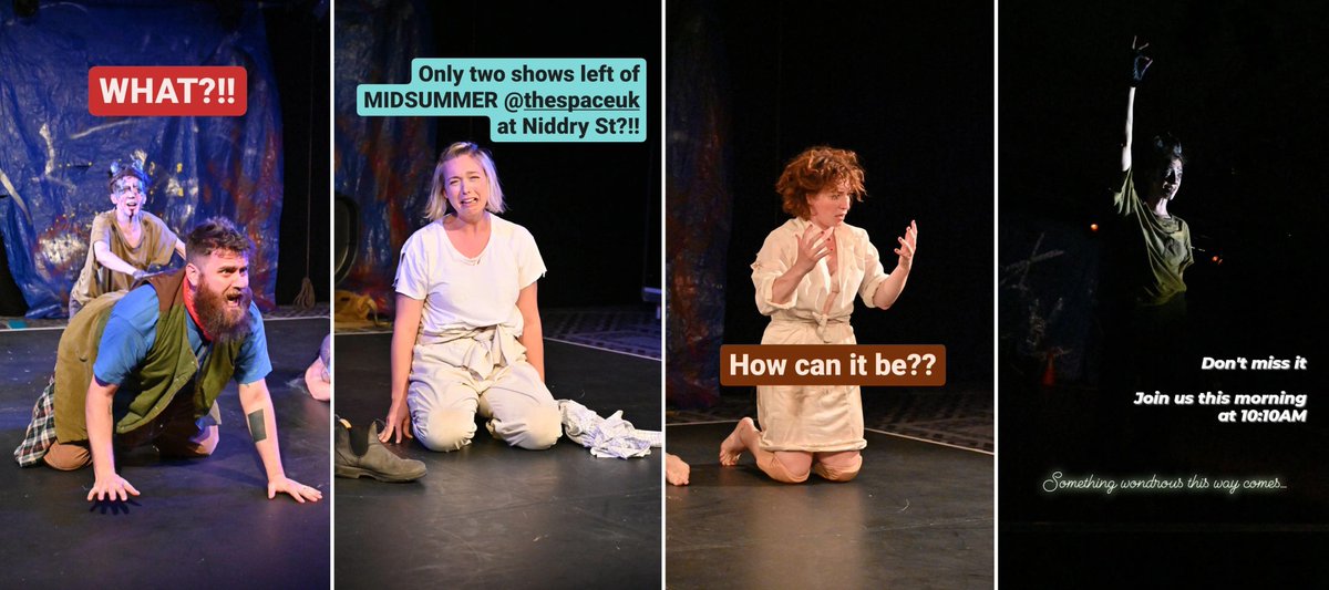 Tiltyard (@tiltyardtheater) on Twitter photo ONLY TWO TO GO! Don't miss MIDSUMMER at 10:10AM <a href="/theSpaceUK/">theSpaceUK</a> at Niddry St. "Definitely one of the highlights of my Fringe this year!" says audience member James J., "Winner for the best use of a rubbish bin"! We would like to thank the Academy 😍🏅 Grab your tea and come on out! ONLY TWO TO GO! Don't miss MIDSUMMER at 10:10AM <a href="/theSpaceUK/">theSpaceUK</a> at Niddry St. "Definitely one of the highlights of my Fringe this year!" says audience member James J., "Winner for the best use of a rubbish bin"! We would like to thank the Academy 😍🏅 Grab your tea and come on out!