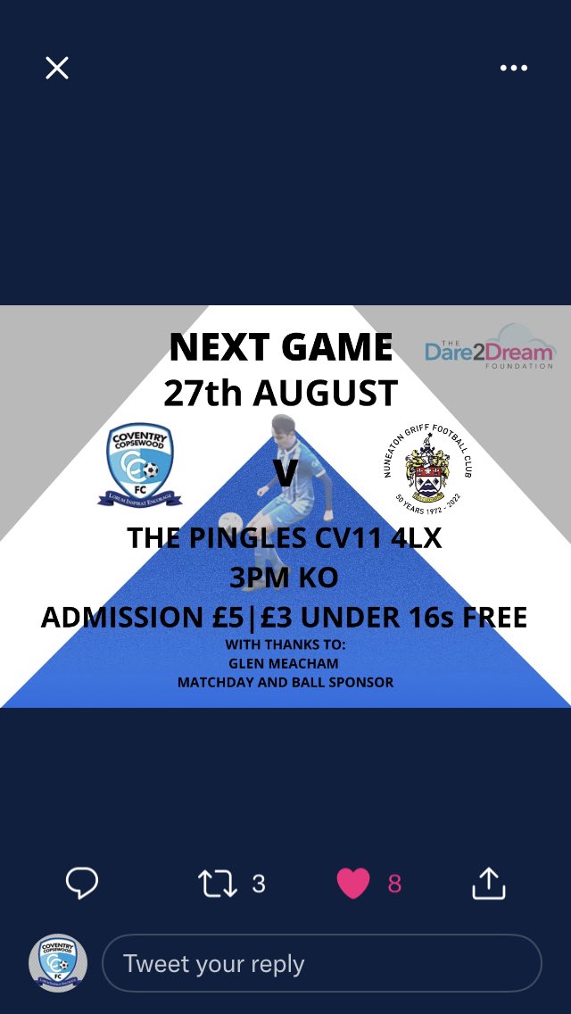 It’s FA Vase weekend and we have a cracking tie against local rivals ⁦<a href="/NuneatonGriff/">Nuneaton Griff FC</a>⁩
