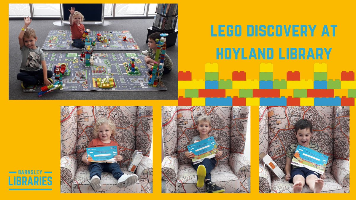 BarnsleyLibs's tweet photo. Well done to these little superstars who received their Lego Discovery Certificates after completing their final builds at Hoyland Library. Great work! ๐คฉ#LegoDiscovery https://t.co/rIfX5gg1w3