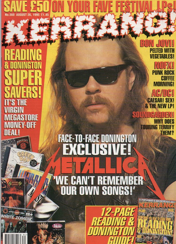 at_begins's tweet image. 26th August 1995
@KerrangMagazine @Metallica #kerrang #metallica #rockcharts