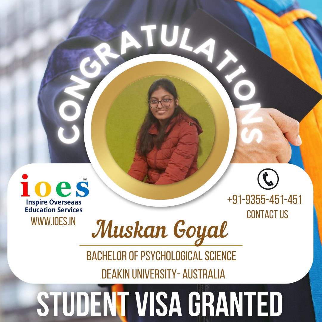 ioes_in's tweet photo. Congratulations 🎉
•
#studentvisa #weareproudofyou #keepgoing #keepitup #welldone #studyabroad #studyoverseas #studygram #studymotivation #ioes #australia #studyinaustralia #deakinuniversity #deakinuni #studentvisaaustralia https://t.co/Vm3B3Jvkuc