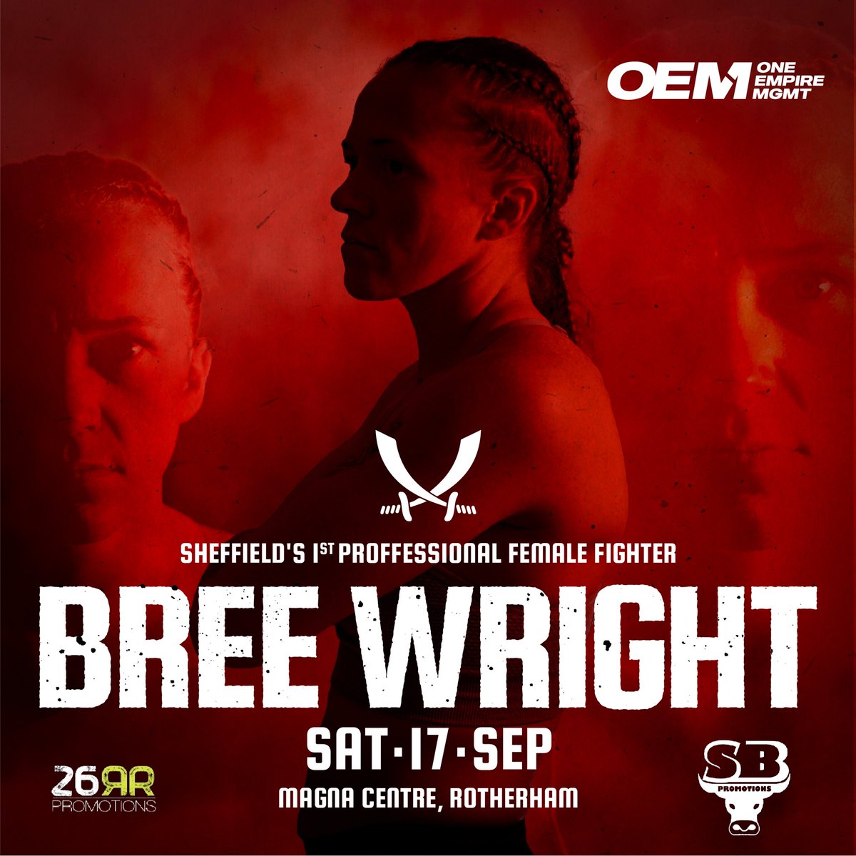 WE'RE BACK ⚔️

<a href="/BreeWrightPro/">Bree Wright</a> will make her 2nd professional outing Saturday September 17 on the <a href="/StefyBull/">Stefy Bull</a> <a href="/26RRFitness/">26RR Fitness</a> promoted event at the Magna Centre, Rotherham 📆

#OneEmpire
#BOXING