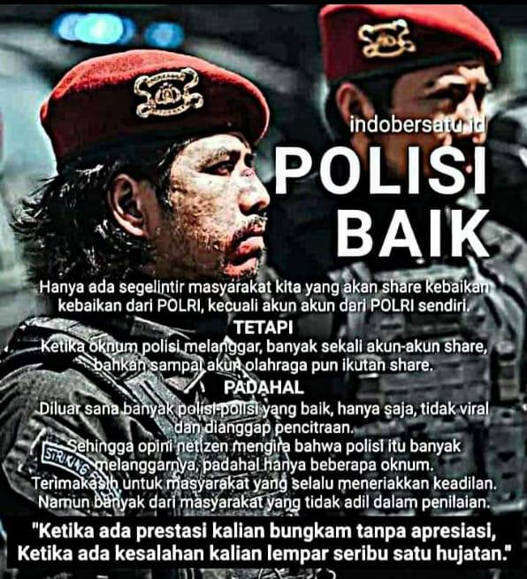 Jangan lupakan bgitu banyak prestasi yg mereka peroleh hanya karna satu kesalahan.
#polrikuatindonesiahebat #polisibaik #polisiindonesia
