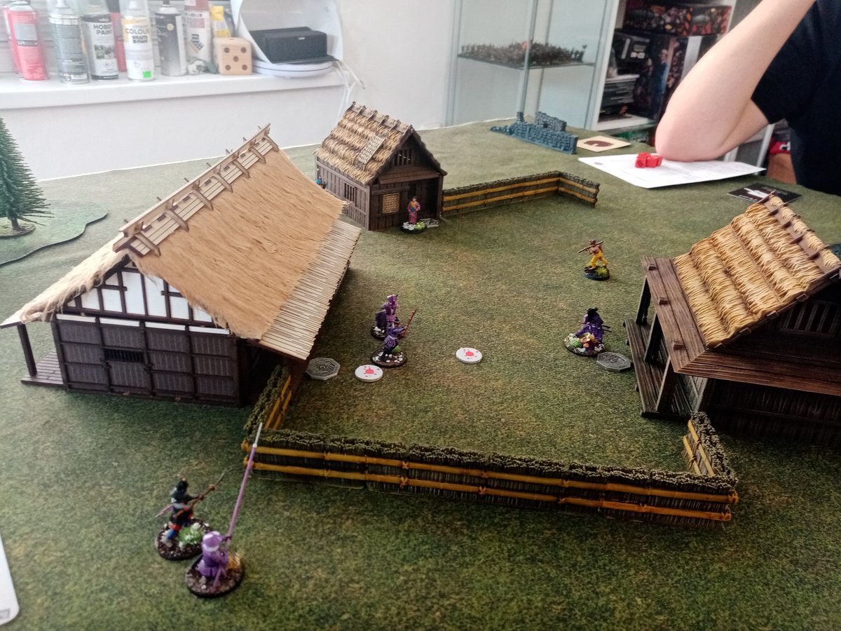 PotanCZ's tweet photo. Second linked game of ToH minicampaign. 🇯🇵 #wargames #wargaming #miniatures #paintingminiatures #wargamingminiatures #historicalwargaming #testofhonour #samuraiwargames #samurai #samuraiwarriors #footsoreminiatures #feudaljapan #paintingwarlord #warlordsoferehwon https://t.co/l6hWiHTJ2s