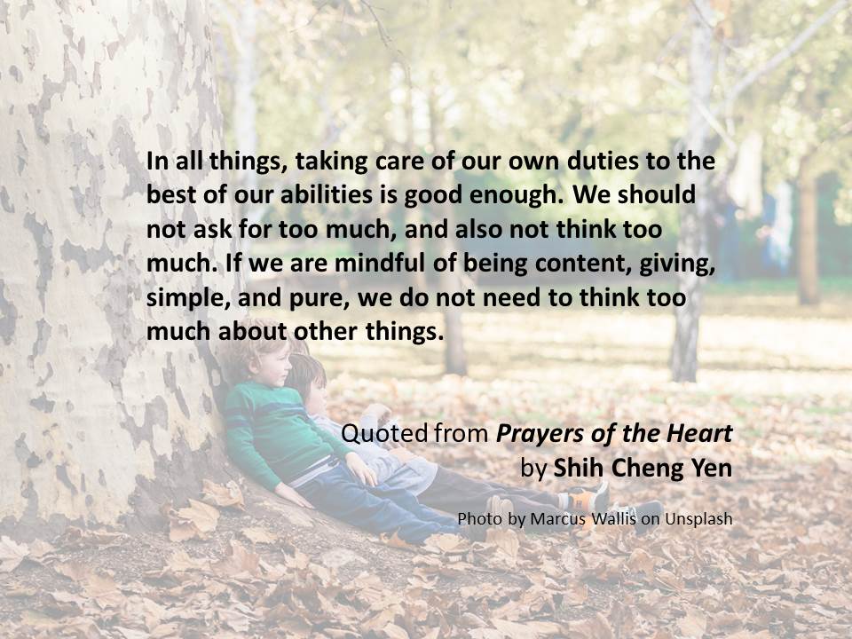 JingsiP's tweet photo. When things become complicated, we lose our focus. We only have a limited time in life, but as long as we take action to help others and maintain a simple mindset, we will be able to feel at ease.
#DharmaMasterChengYen #DoNotTakeThingsPersonally #ๅฅๅคชๅจๆ https://t.co/KHnyxSU7rd