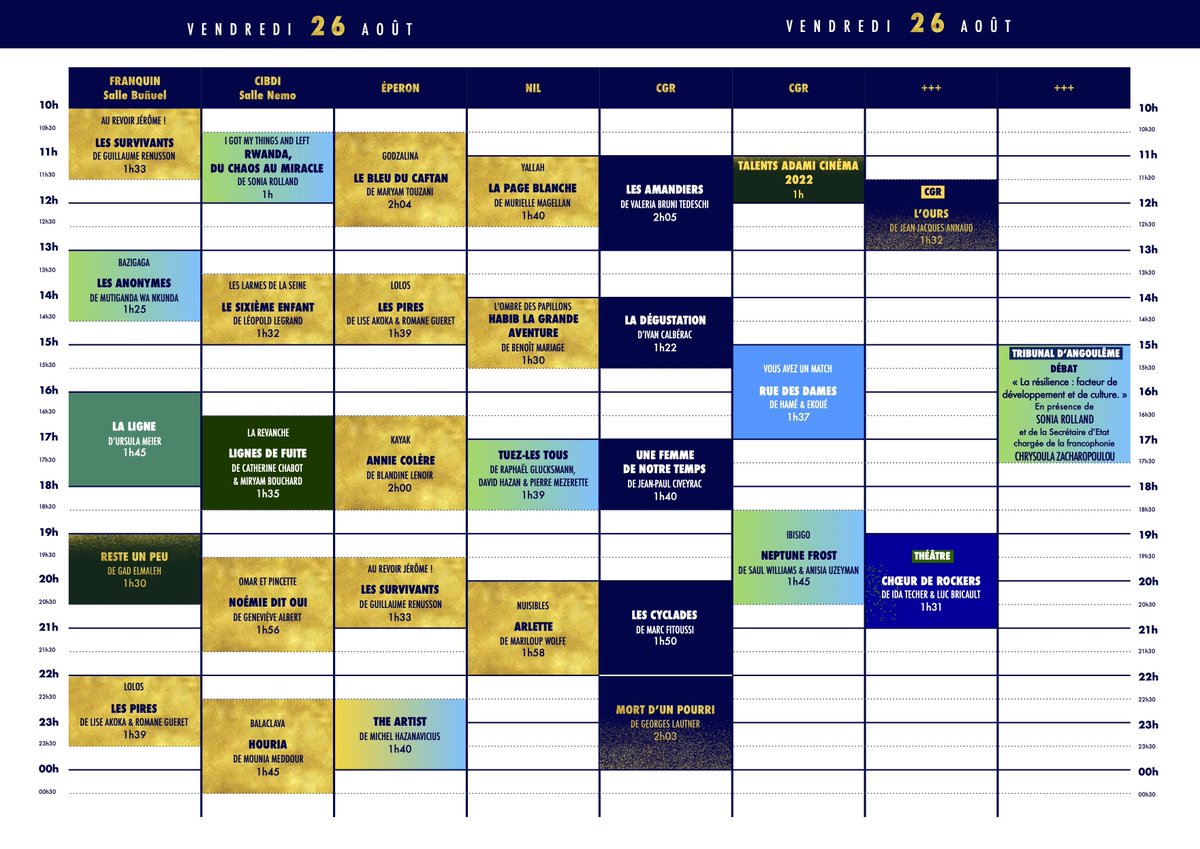 Déjà le quatrième jour du festival ! C'est quoi votre programme ?