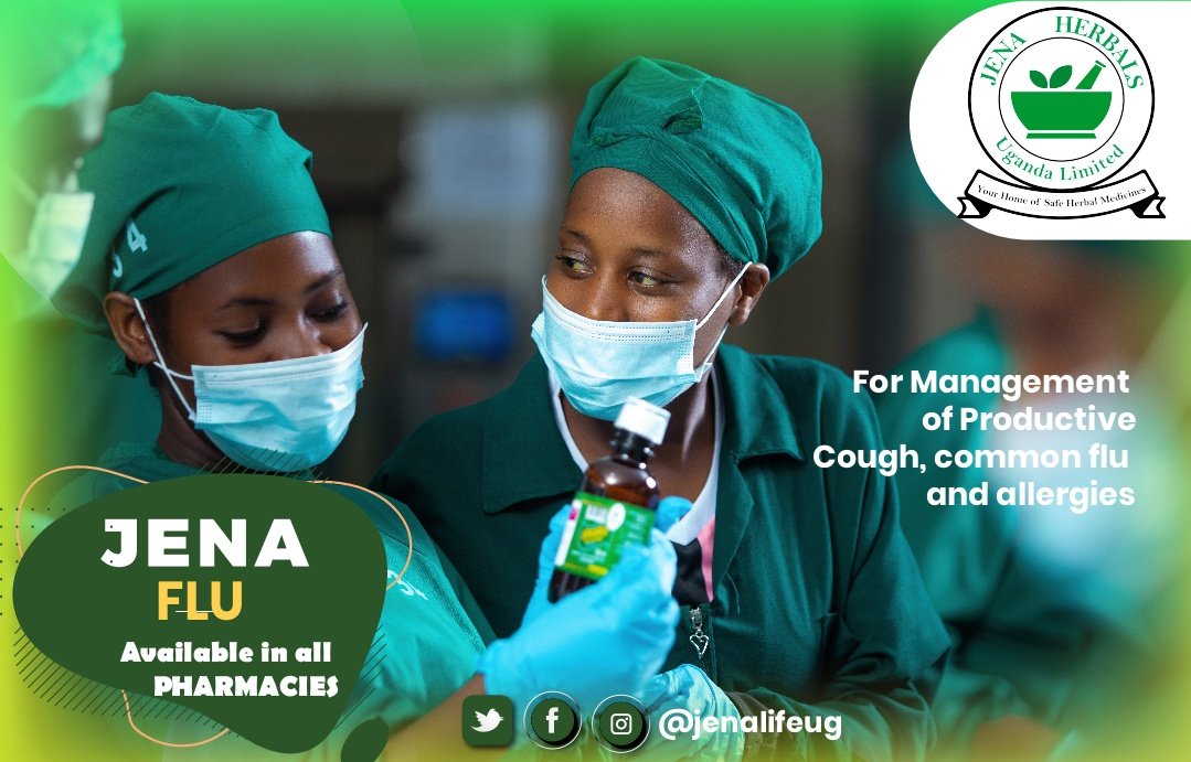 ARE YOU DOWN WITH A COLD ? 

Jena FLU purely made of natural herbal extracts is here to give you relief. 

Jena Herbals Ltd is committed to providing you with the safest herbal remedies. 

Available in all PHARMACIES.

#jenalifeug #jenaflu #treesforlife #treesforhealth