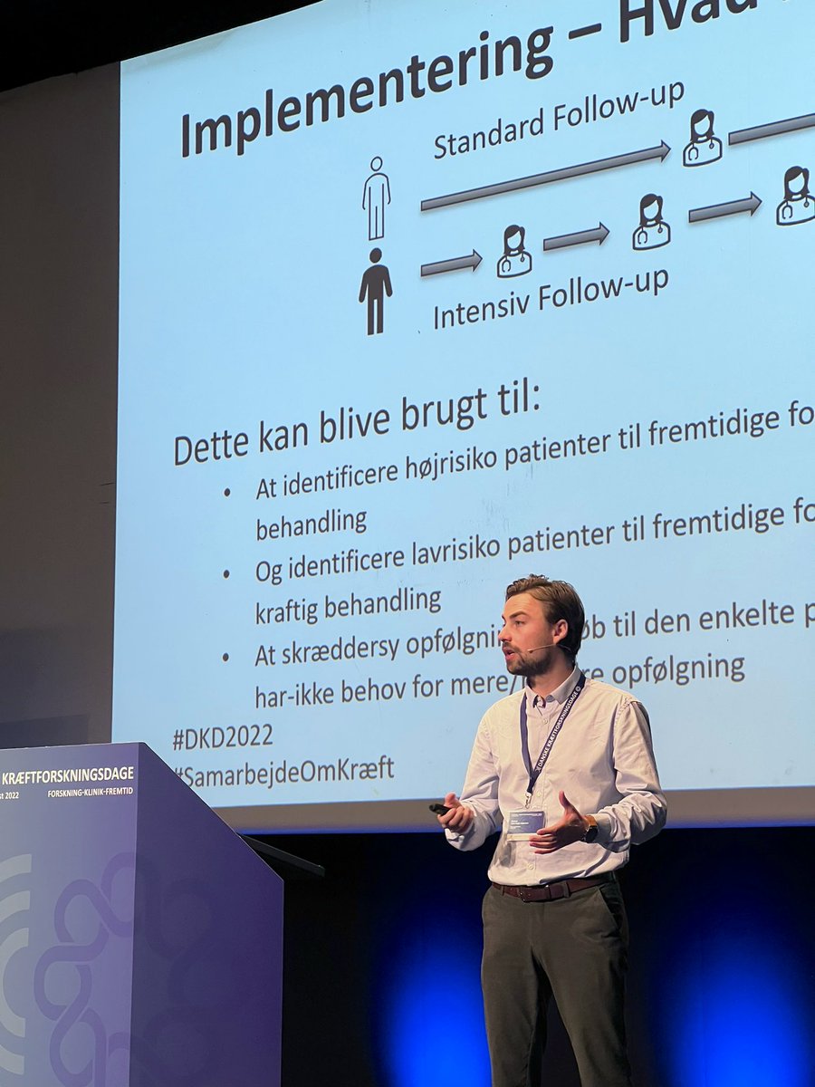 "Bedre patientbehandling gennem nationale og tværfaglige projekter" er dagens første session, hvor en faglig bred vifte af oplæg kommer omkring bl.a. bedre forudsigelse af overlevelse ved Hodgkin lymfom ved brug af machine learning 👍
 
#DKD2022 #SamarbejdeOmKræft