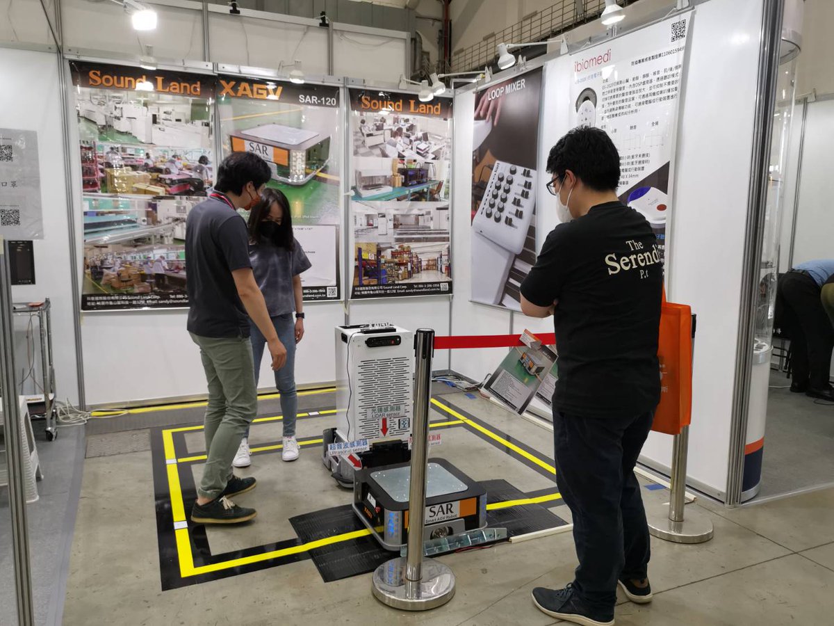 Maker_hart's tweet photo. ✌️2022.8.26第三天展
2022台北國際自動化工業大展
website:https://t.co/x69zfVeWRa
Welcome to Sound Land booth no N1024 & 1026~~
08/24-27,2022 Automation Taipei~~TaiNEX 1, 4F~~
website:https://t.co/x69zfVeWRa
#SoundLand #2022台北國際自動化展 #AGV #無人搬運車 #DFLOW #個人自動化工作站 https://t.co/w1FNzBdITy