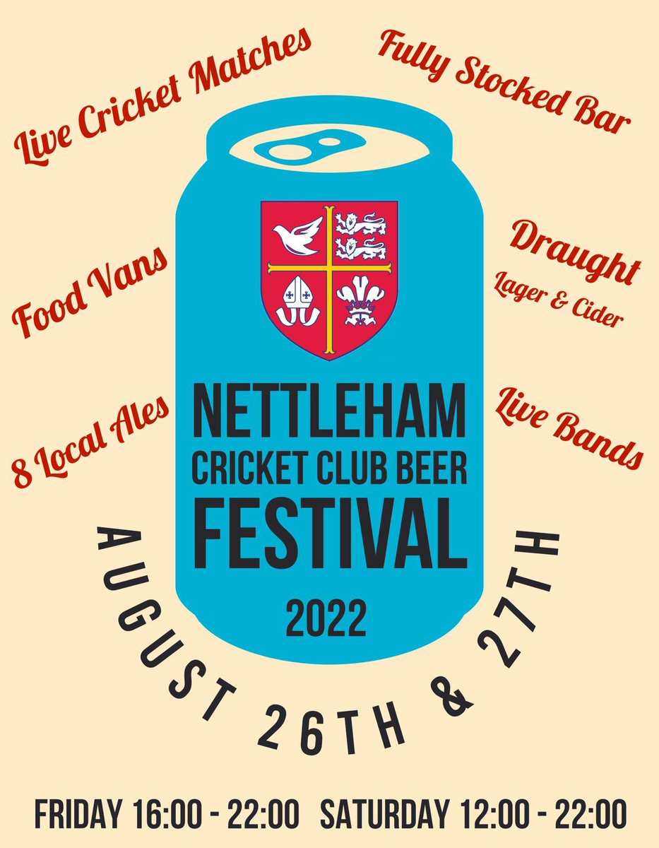 Nettleham_CC's tweet image. 🍺2022 BEER FESTIVAL DAY 1🍺

Is here!!!

Beer available:

Peakstone: Churnet Valley IPA

Magpie: Cherry Raven (Stout)

Magpie: Aquila Wanderlust APA

@brentwoodbeer Peasants Revolt

@GoffsBrewery Jouster Bitter

@fabcraftbeer Lincoln Red, Mandalina &amp;amp; Push the Envelope