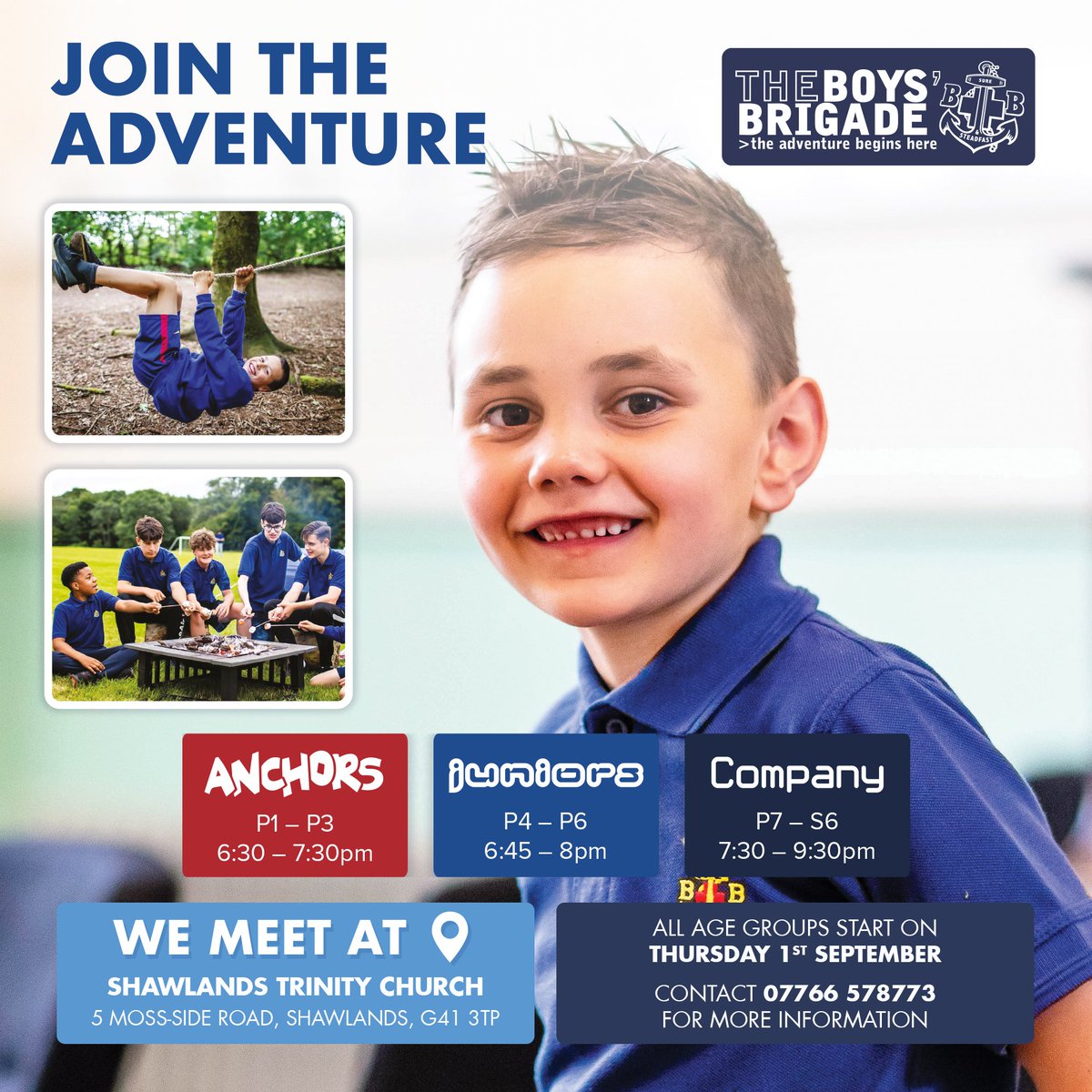 45thGBB's tweet photo. Our new session kicks off next Thursday.  Looking forward to seeing everyone back after the summer break.  If your son is looking for a new activity this year - give us a try. @shawlandspripc @BikeBusShaw @ShawlandsTrini1 @TheBBGlasgow https://t.co/KOJWSuU1jM