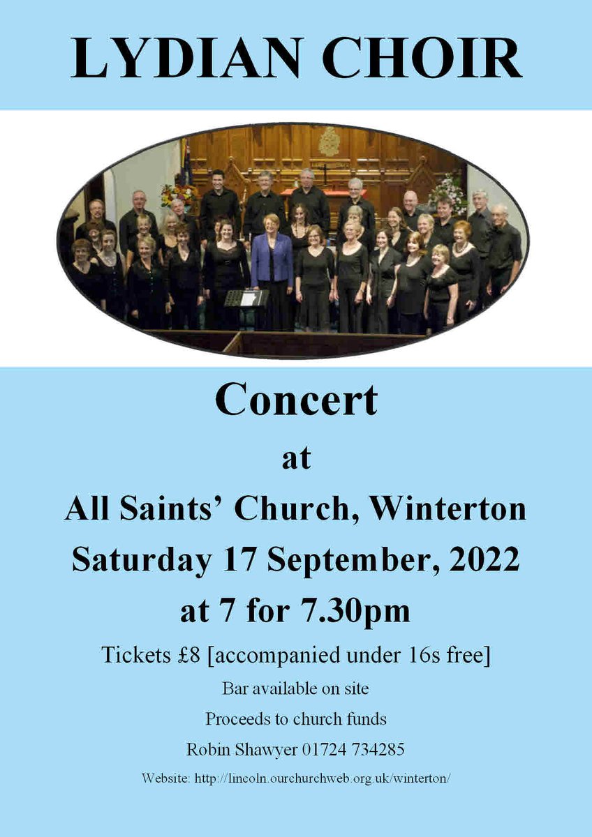 Winterton Events (@wintertonevents) on Twitter photo Superb concert with Lydian Choir at #Winterton All Saints on Sat 17 Sept. Too good to miss! Book now! #LincsConnect <a href="/Winterton_Rover/">π‘πΏπΊπ½ π¦πΊππ
ππππππππΎ</a>
<a href="/WintertonTC/">Winterton Council</a>
<a href="/winterton2022/">Winterton 2022</a>
<a href="/thewintertonfed/">The Winterton Federation</a>
<a href="/NajModakBBC/">Naj Modak ππΊπ½</a>
@BartonArts
<a href="/barton_fm/">Barton FM</a>
<a href="/BriggArts/">Brigg Live Arts</a>
<a href="/ScunthorpeLive/">Scunthorpe Live</a>
<a href="/GrimsbyLive/">Grimsby Live</a>
<a href="/LydianChoir/">Lydian Choir</a> Superb concert with Lydian Choir at #Winterton All Saints on Sat 17 Sept. Too good to miss! Book now! #LincsConnect <a href="/Winterton_Rover/">π‘πΏπΊπ½ π¦πΊππ
ππππππππΎ</a>
<a href="/WintertonTC/">Winterton Council</a>
<a href="/winterton2022/">Winterton 2022</a>
<a href="/thewintertonfed/">The Winterton Federation</a>
<a href="/NajModakBBC/">Naj Modak ππΊπ½</a>
@BartonArts
<a href="/barton_fm/">Barton FM</a>
<a href="/BriggArts/">Brigg Live Arts</a>
<a href="/ScunthorpeLive/">Scunthorpe Live</a>
<a href="/GrimsbyLive/">Grimsby Live</a>
<a href="/LydianChoir/">Lydian Choir</a>