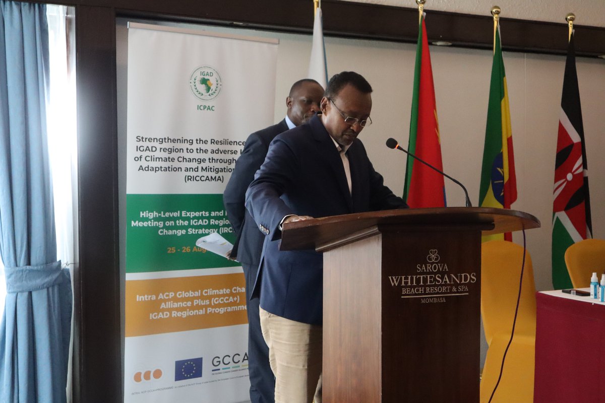 ICPAC_RICCAMA's tweet photo. High-level ministerial meeting on the endorsement of the #IGAD Regional Climate Change Strategy is currently in progress with Ministers of the Environment, technical experts, IGAD &amp; other partners in attendance to deliberate &amp; review the strategy prior to endorsement @UEaDjibouti https://t.co/UAOAMiACY3