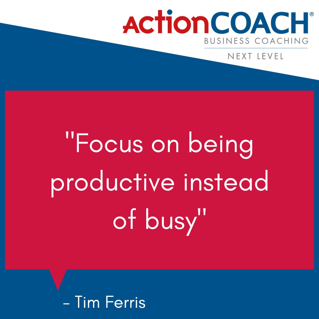 ActionCOACHInfo's tweet photo. "Focus on being productive instead of busy" - Tim Ferris

We know it can be easier said than done some days… But we know you've got this!⚡

#BusinessGrowth #Business #YouGotThis #Believe #Focus #BusinessCoaching #Success https://t.co/z4oRO4dpOM