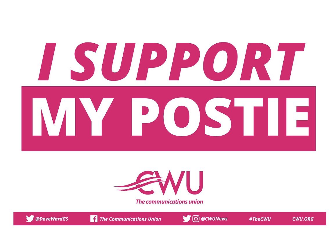 Solidarity to our posties on strike today. 

As shareholder dividends and top bonuses soar, every worker deserves a pay rise that at least keeps up with inflation and a fair share of the wealth we all create.

<a href="/CWUnews/">CWU</a> #StandByYourPost