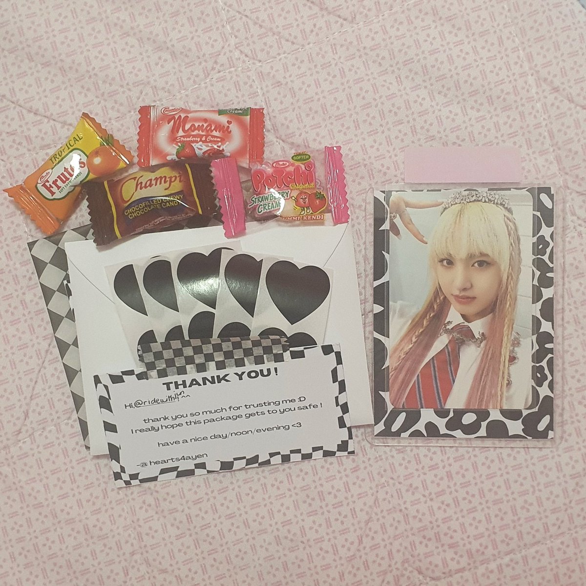 ridewithjun's tweet photo. ꒰ #rwjmails ꒱

liz came home today ! love ur vv cute packaging and freebies <3 thank u so much @hearts4ayen for the vv smooth transaction ^__^

— #h4aproofss https://t.co/wBGTbeRULg