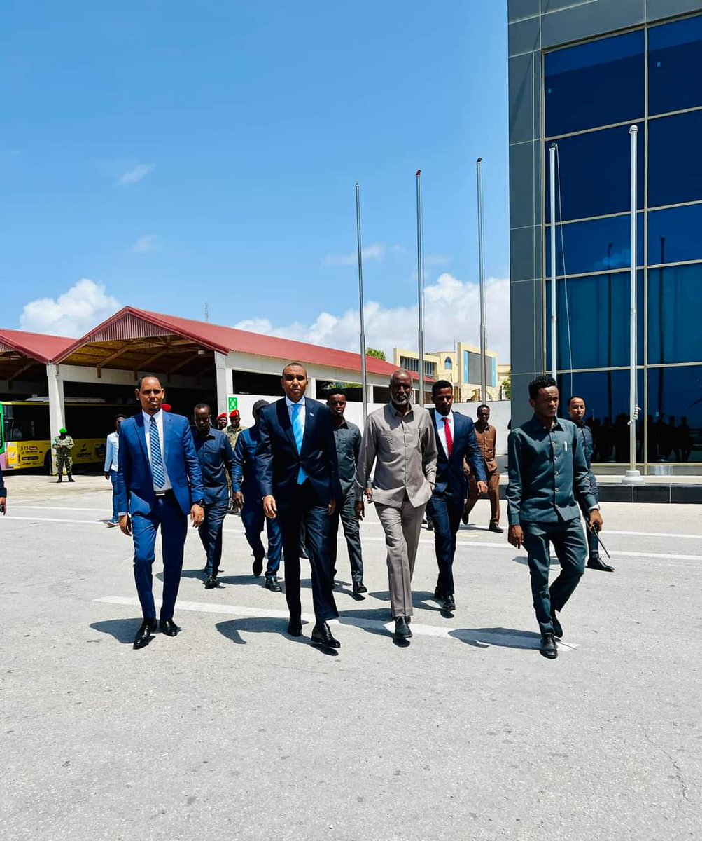 SomCusub's tweet photo. The Prime Minister of the Federal Government of Somalia, H.E @HamzaAbdiBarre and his delegation left the country today. The Prime Minister will attend the Tokyo International Conference on African Development (TICAD) in Tunis, the capital of Tunisia. https://t.co/c6ph93UpKs