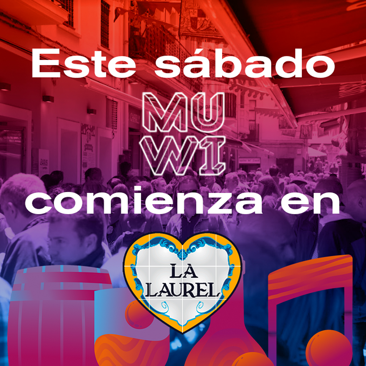 callelaurel_'s tweet photo. ¡Este sábado el @muwi_fest 🎵🍇 arranca en #LaLaurel!
Celebraremos el primer #VerMUWI Torero 🍷 con:
🎵 Actuaciones gratuitas en directo
🍄 Mucha comida rica y vino de #Rioja
💃 El mejor ambiente
No se nos ocurre mejor forma de despedir #agosto, ¿y a vosotros? 😜 https://t.co/zhzi0asEzo