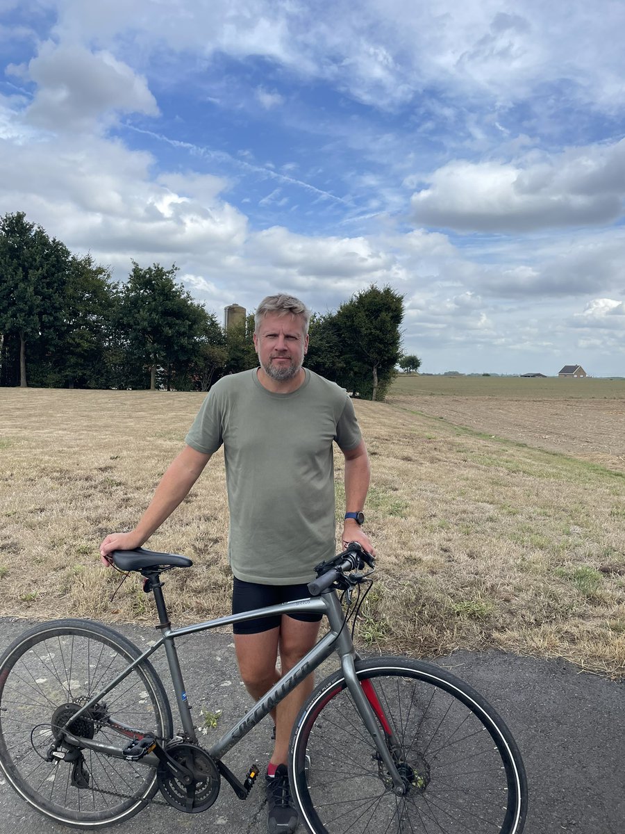 aspden_mark's tweet photo. A humbling and moving day exploring the battlefield of Passendaele on bike. Thanks to @MMP1917 for helping us find Teal Cott and for such a clear explanation of the battles. https://t.co/uLrfxbfz0l