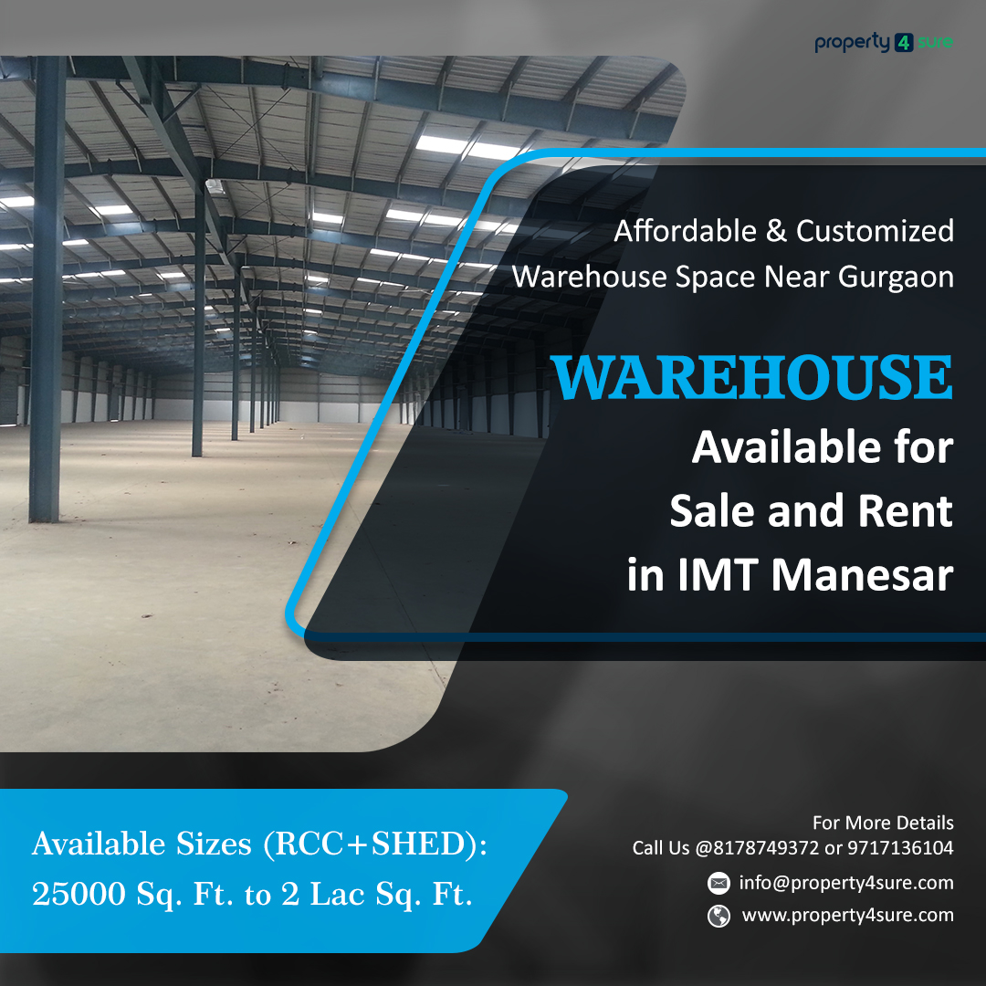 Property4Sure's tweet photo. Industrial RCC + Shed for Sale &amp; Rent in IMT Manesar (Sec - 2A, 3, 4, 7, 8, 11). We have 25,000 sq. ft. to 2,00,000 sq. ft. space for Warehouses &amp; Factories &amp; Go-downs, etc.
For Visit, Call us at 8178749372
Email: info@property4sure.com
#industrial #IndustrialShed #industrialrcc https://t.co/f1zv4axGwv