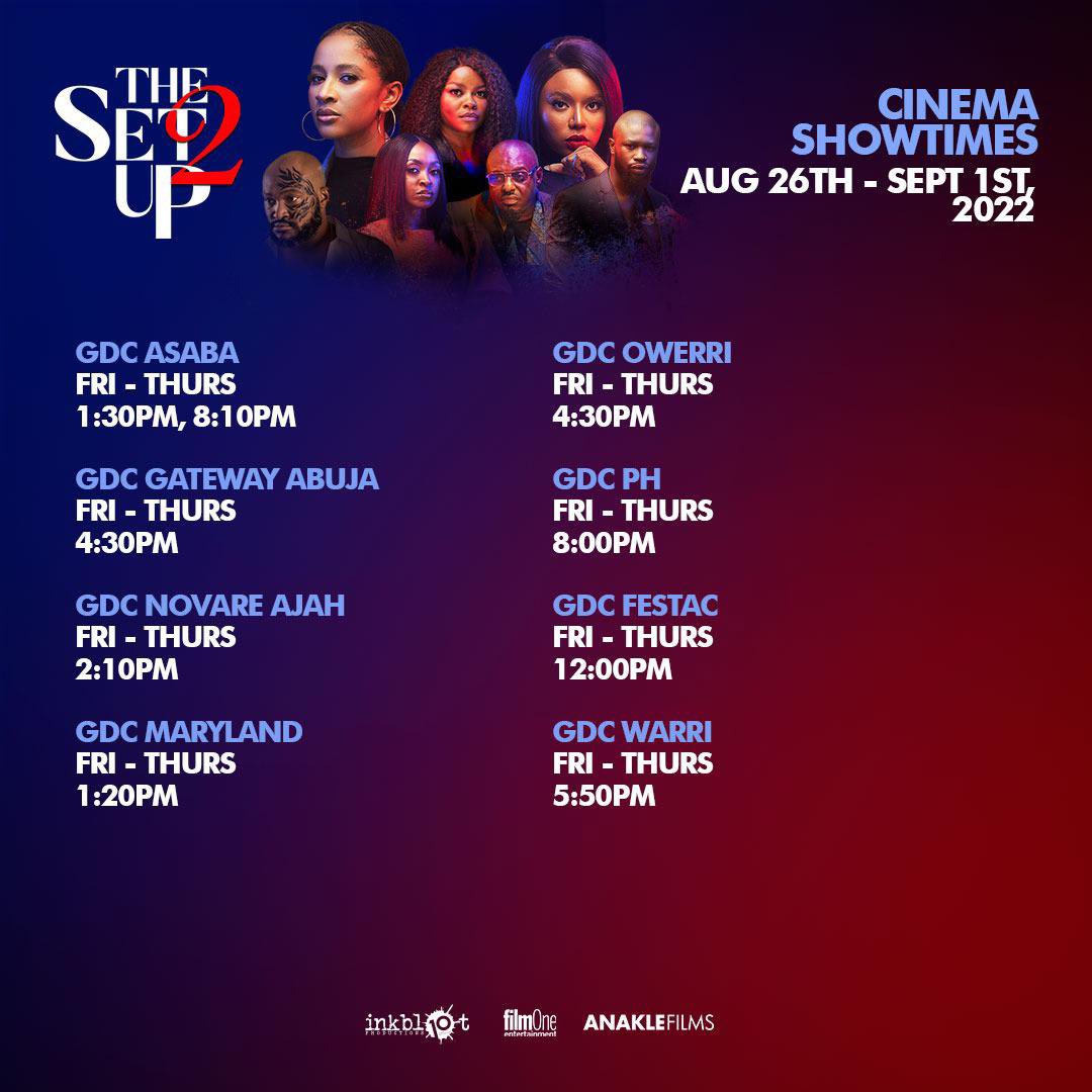 InkblotPresents's tweet photo. The weekend is upon us and there’s no better way to spend it than with The Set Up 2.
Swipe to see the showtimes of the week!
#TheSetUp2Movie is still showing in the cinemas nationwide. Get your tickets today!
#TSU2
#inkblotpresents https://t.co/TJNqypfWgQ