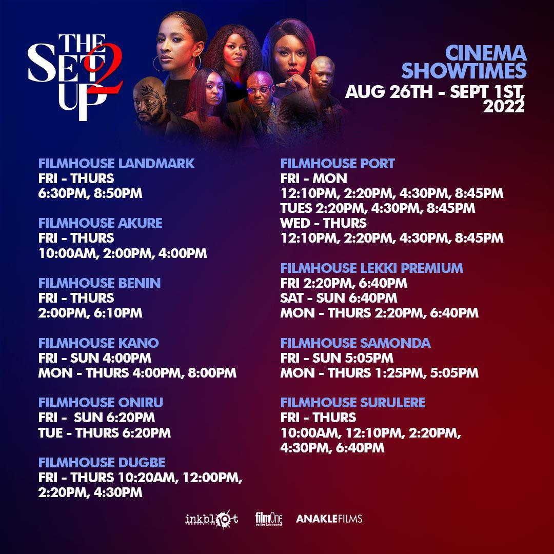 InkblotPresents's tweet photo. The weekend is upon us and there’s no better way to spend it than with The Set Up 2.
Swipe to see the showtimes of the week!
#TheSetUp2Movie is still showing in the cinemas nationwide. Get your tickets today!
#TSU2
#inkblotpresents https://t.co/TJNqypfWgQ