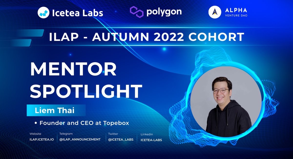 Icetea_Labs's tweet photo. 💥 ICETEA LABS ACCELERATOR PROGRAM (ILAP) - MENTOR SPOTLIGHT: LIEM THAI
@byelltee - the Founder & CEO of Topebox game studio - will give many useful advice in designing gameplay, game economy ... for projects.
📌https://t.co/zdRN81t5F6
#ILAP #IceteaLabsAcceleratorProgram https://t.co/H46tBPL7Gp