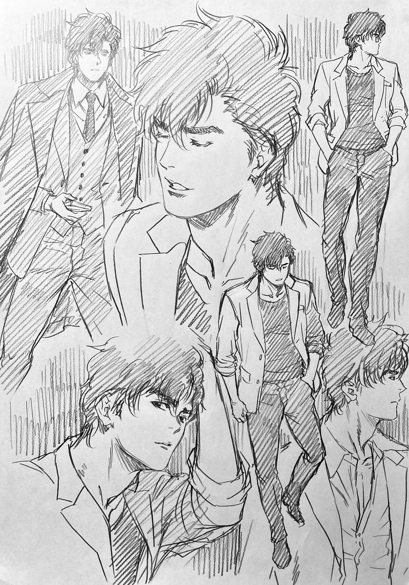 ラフ描き、CH、冴羽獠 