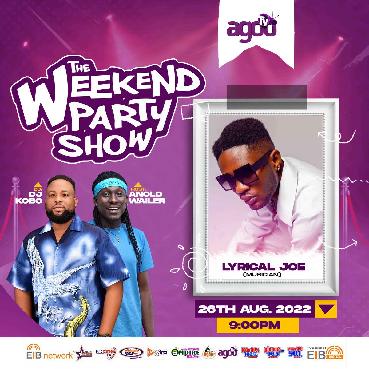 djkobogh's tweet photo. Tonight on @AgooTVGH , we vibe with The Beast! The Young WarLock @_Lyricaljoe at 9pm!
@arnoldwailer_ #TWPS https://t.co/R5hA3ypYKS