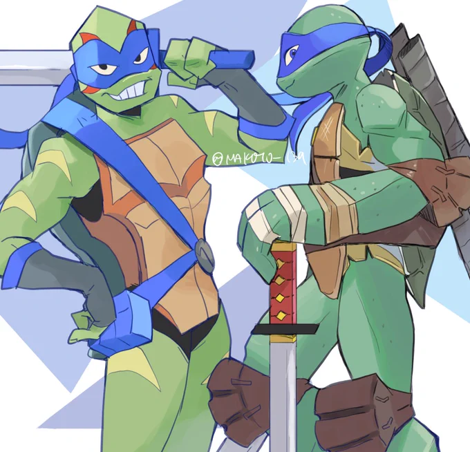 The leaders in blue#rottmnt #tmnt2012 #leo 
