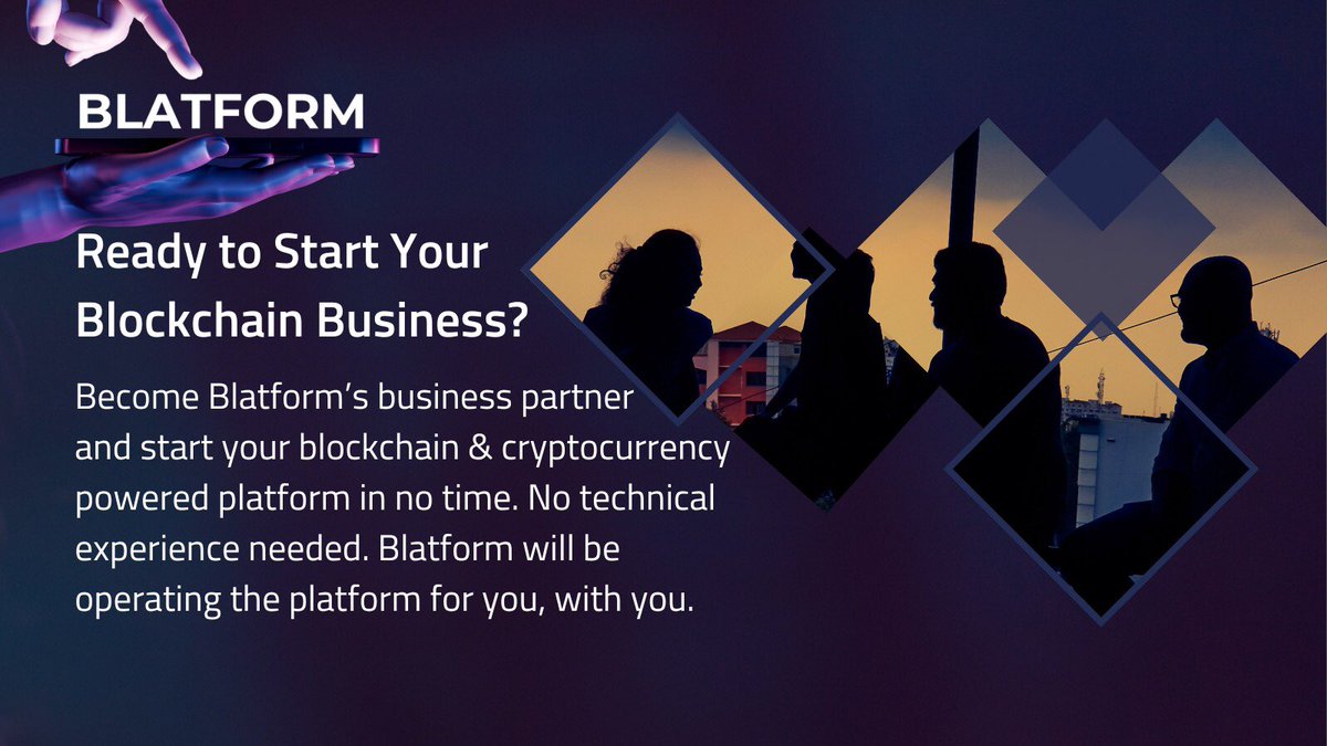 Blatformio's tweet photo. You can be a company, an institution, or an entrepreneur, it’s no problem for Blatform. Become our Business Partner and you can start your blockchain powered platform with your own brand. No technical experience needed. Blatform will be operating the platform for you, with you. https://t.co/hHnqwfOphW