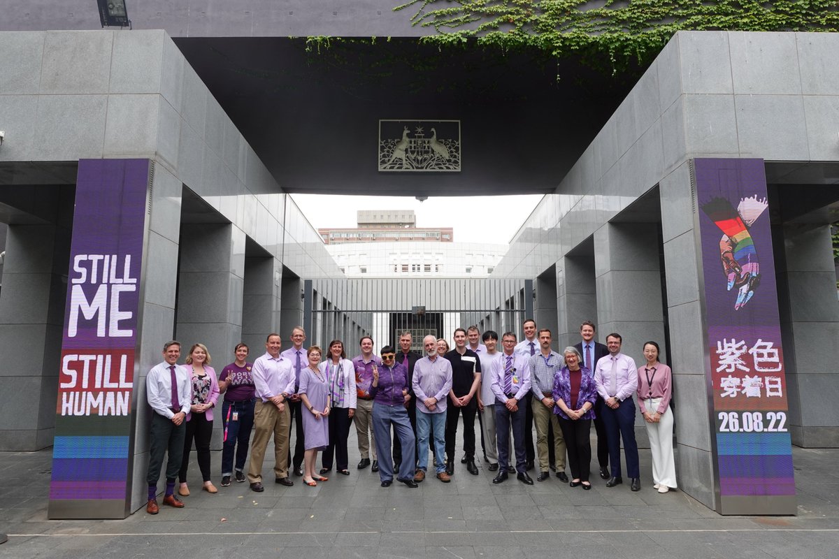 AusEmbChina's tweet photo. Today we #wearitpurple to show our support for LGBTI youth in Australia and around the world. Today and every day, LGBTI youth have the right to be supported and celebrated, and feel proud of who they are.
#WIPD2022 #wearitpurpleday #WIPD22 #LGBTIrights https://t.co/nDp7LnISjH