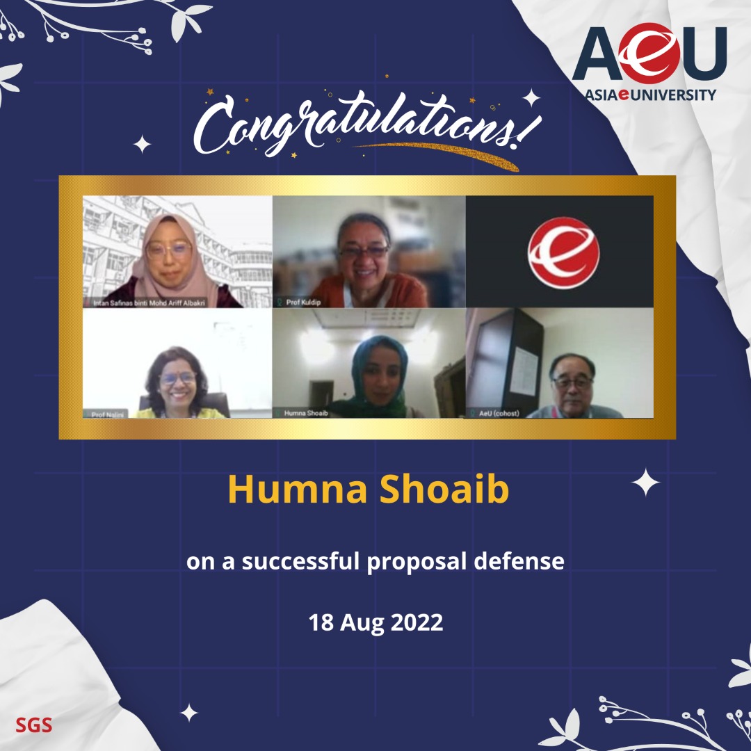 asiaeuniversity's tweet photo. Congratulations to Humna Shoaib on a successful proposal defense.

#AsiaeUniversity
#SchoolofGraduateStudies
#proposaldefense https://t.co/n8ZoO4GISZ