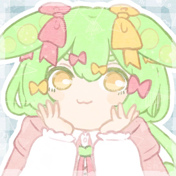 配信で描いた趣味全開ずんだもんです#ずんだもん 