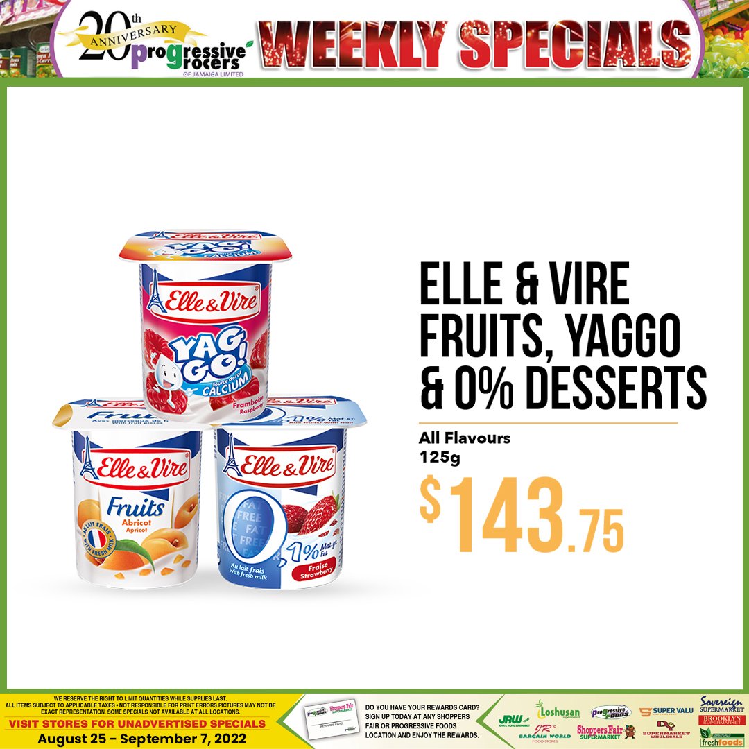 ElleAndVireJa's tweet photo. You don’t want to miss this month's #SpecialBuys at #ProgressiveGrocers.
#ElleAndVire #DairyDesserts #SpecialBuys #Deals
*Available from August 25th to September 7th, or while stock lasts. https://t.co/An5Zoz9OV9