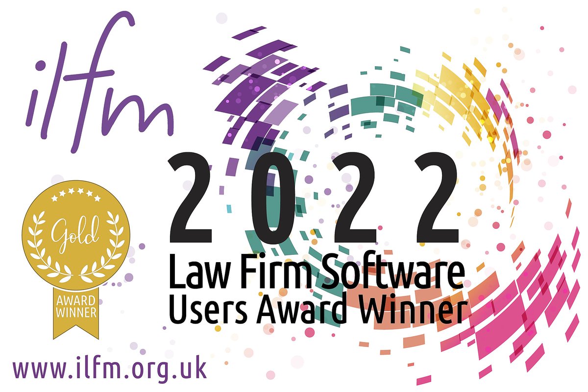 theILFM's tweet photo. WINNER - ILFM Law Firm Software Users Gold Award 2022. CONGRATULATIONS to Insight Legal who today been confirmed as winner of the ILFM's Gold Award 2022 for the best law firm software as voted by our Members. #insightlegal https://t.co/Cnoym75tex https://t.co/BMhDSIsYsI
