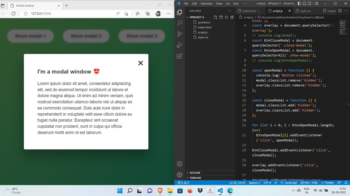 ellfredd's tweet image. Day 33 of #100DaysOfCode 
Just saw how global events effect a webpage.🦋
