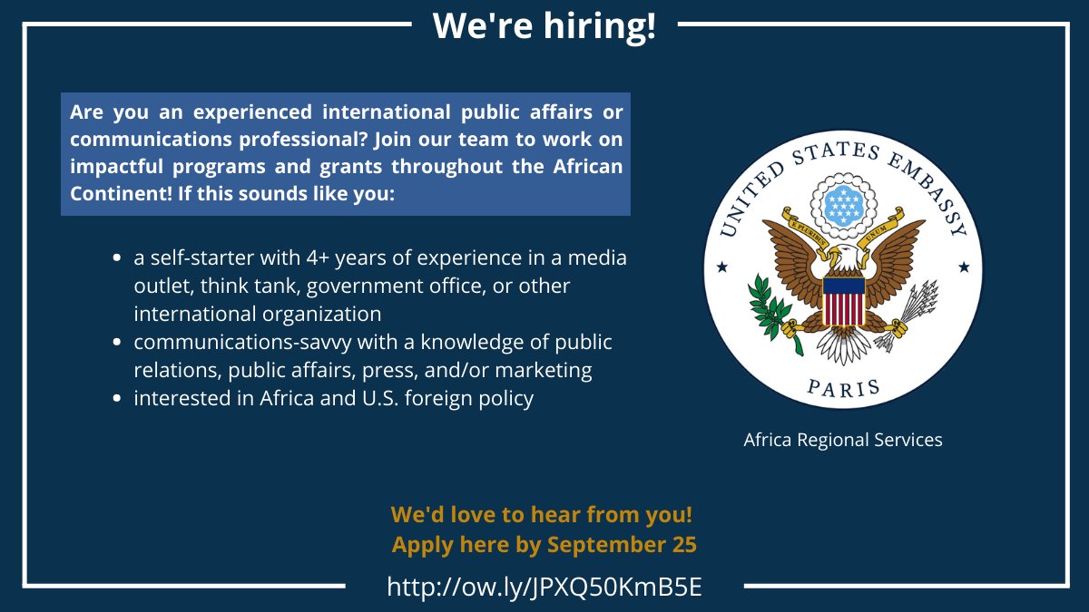 Africa Regional Services Department of State tweet media