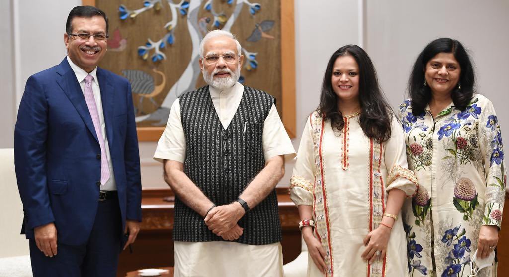 “Honoured to have had the opportunity to interact with the Honourable Prime Minister Narendra Modi Ji at his residence earlier today. His vision is truly inspirational and his leadership makes us proud Indians.” - Dr Sanjiv Goenka, Chairman, RPSG Group

<a href="/PMOIndia/">PMO India</a> <a href="/narendramodi/">Narendra Modi</a>