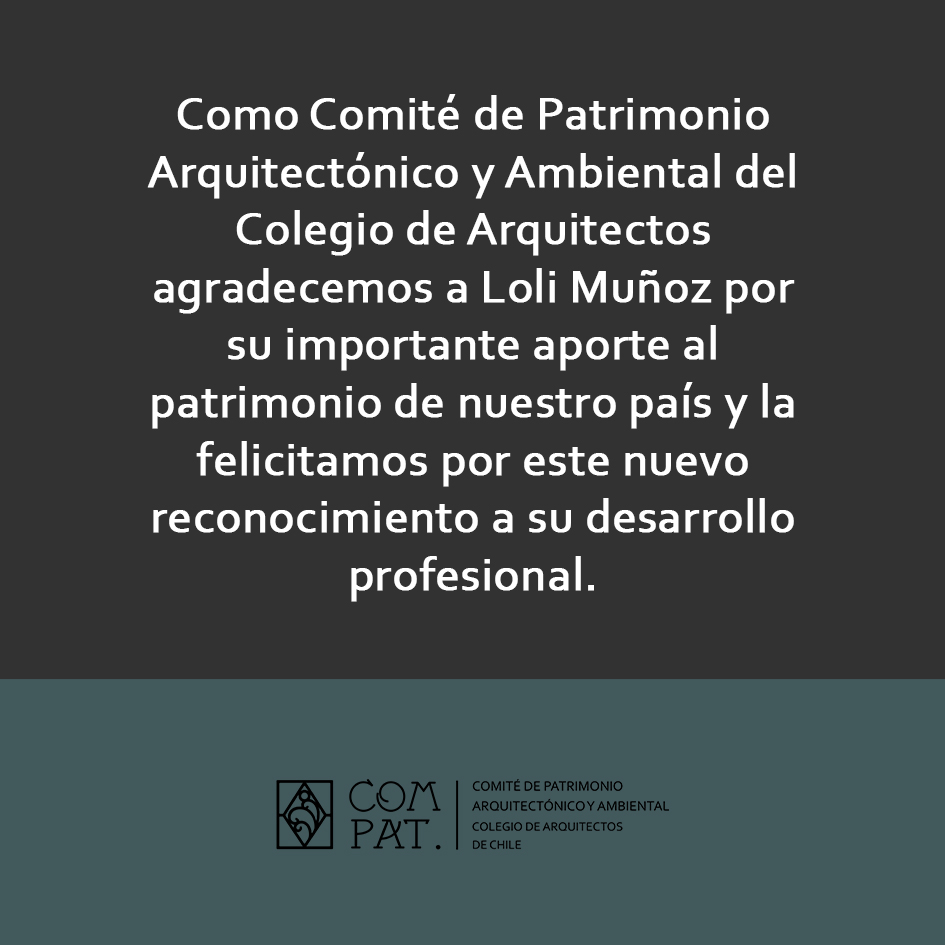 El premio Manuel Moreno es un reconocimiento anual del <a href="/colegioarq/">Colegio de Arquitectos de Chile</a> al arquitecto/a que se haya destacado en su labor profesional en el ámbito de la valoración del patrimonio arquitectónico nacional.

¡Felicitamos a Loly Muñoz por haber obtenido el premio Manuel Moreno 2022!