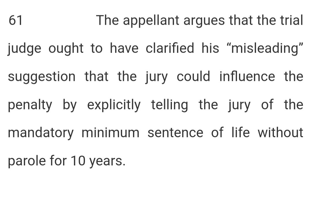 MJ_Esq's tweet photo. The issue of whether a #jury should know the possible sentence(s)/consequence(s) if they render a "guilty" verdict, is particularly interesting in Canada, in light of the Supreme Court's decision in R v Latimer, 2001 SCC 1:

https://t.co/7uJLXTkTwu https://t.co/2aIydJ1ZSE