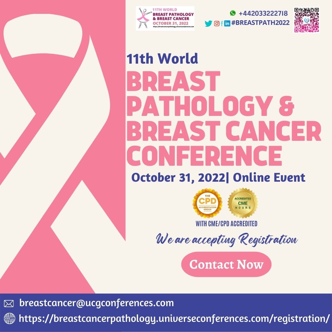 breastcanucg's tweet photo. We are ecstatic to be able to give those who desire to affect change within the scientific community a platform. Online on October 31, 2022, #11thBreastPath2022.
Register here: https://t.co/kYpMTugxrs
#shënuesitprognostikë #stuðningurviðbrjóstakrabbamein #breastcancerexhibitor https://t.co/aGOTDAMAHt