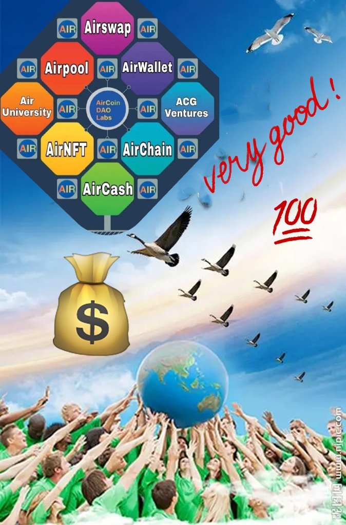 ZZJ0206's tweet photo. The best community on the #DeFi track #AirCoinDAOLabs, a group of like-minded people preaching together, learning knowledge, and staying away from currency scams.
#AirCoin is a pure land in the currency circle.

#AirCash #AirChain #AirSwap #AirArmy #BNB  #Binance  #cryptocurrency https://t.co/LQ4j4u8Ex1