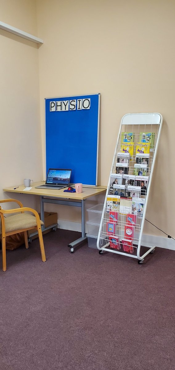 Busy morning shifting furniture in new Community Wellbeing &amp; Information Centre (thanks <a href="/paulcox70/">Paul Cox</a> for your help) Getting Physio Corner ready for when we open! 
#AHPsActive #WeActiveChallenge