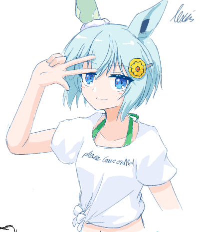 セイウンスカイ(ウマ娘) 「絵チャの隅っこにお邪魔させてもらってましたツールがいつもと違いすぎて何もわからん」|Lexisのイラスト